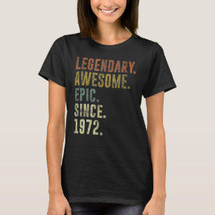 50 Years Old Awesome Since August 1972 50th Birth T-shirt