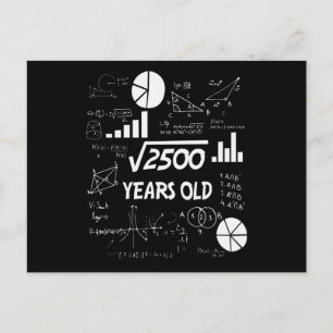 50 Years Old Bday Math Teacher 50th Birthday Gift Briefkaart