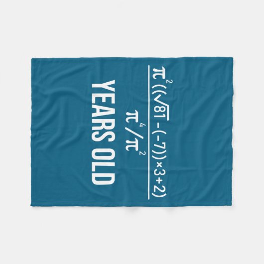 50 Years Old Equation Funny 50th Birthday Math  Fleece Deken (Voorkant (Horizontaal))