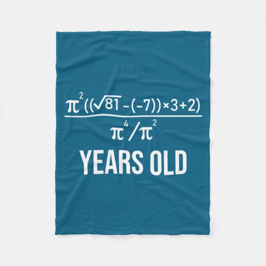 50 Years Old Equation Funny 50th Birthday Math  Fleece Deken (Voorkant)