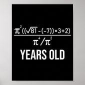 50 Years Old Equation Funny 50th Birthday Math  Poster (Voorkant)