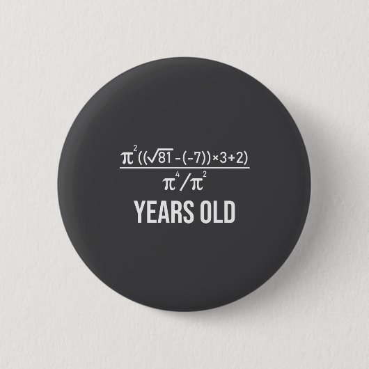 50 Years Old Equation Funny 50th Birthday Math  Ronde Button 5,7 Cm (Voorkant)