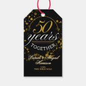 50 Years Together Golden Wedding Anniversary Party Cadeaulabel (Voorkant)