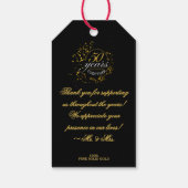 50 Years Together Golden Wedding Anniversary Party Cadeaulabel (Achterkant)