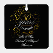 50 Years Together Wedding Anniversary Keepsake Metalen Ornament (Voorkant)