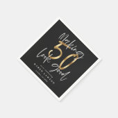 50 ziet er goed uit gouden verjaardagsfeestje servet (Hoek)