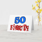 50 zijn 5 perfecte (BLAUW) 10s Kaart (Gele Bloem)