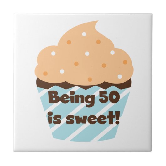 50 zijn is zoete T-shirts en cadeautjes Tegeltje (Voorkant)