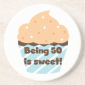 50 zijn is zoete T-shirts en cadeautjes Zandsteen Onderzetter (Voorkant)