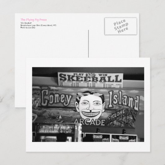 '50c Skeeball' (Coney Island, NY) briefkaart (Voorkant / Achterkant)