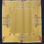 50e/1e Golden Ochre bruiloft Jubileum Douchegordijn<br><div class="desc">Op zoek naar het juiste 50e of 1e huwelijksverjaardag douchegordijn? Dan is misschien een mooie,  goudkleurige oker,   herhaling en edelsteenafbeelding precies het ding om ze ALLEBEI te geven!</div>