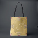 50e/1e Golden Ochre bruiloft Jubileum Tote Bag<br><div class="desc">Op zoek naar de juiste 50ste of 1ste canvas tas? Dan is misschien een mooie,  goudkleurige oker,   herhaling en edelsteenafbeelding precies het ding om ze ALLEBEI te geven!</div>