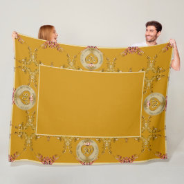 50e/1e gouden oker fleece deken