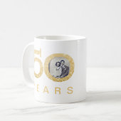 50e 50 jaar Gold Wedding Jubileum - Aangepast Koffiemok (Voorkant links)