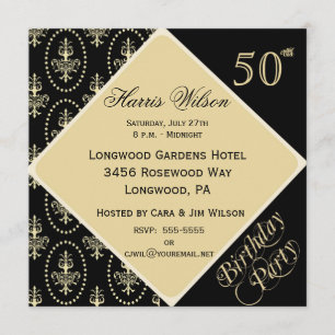 50e-59e verjaardag Uitnodigingen