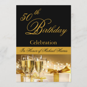 50e-59e verjaardag van de persoonlijke uitnodiging