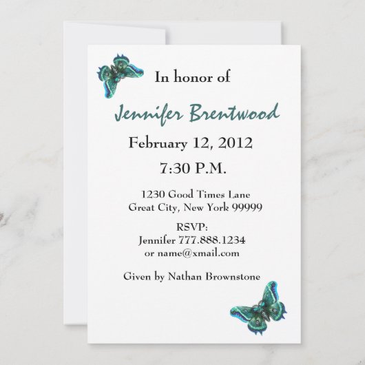 50e - 59e verjaardag van de uitnodiging tot Blauwg (Achterkant)