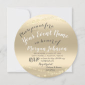 50e 60e 70e verjaardag Confetti Gold Kaart (Voorkant)