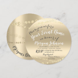 50e 60e 70e verjaardag Confetti Gold Kaart