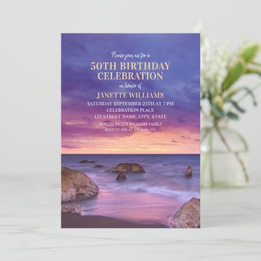 50e aangeboren dag Oostzee bestemmingskool Kaart (Staand voorkant)