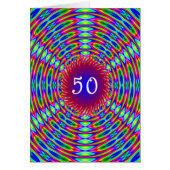 50e Abstracte Trippy Swirls van Birthday (Voorkant)