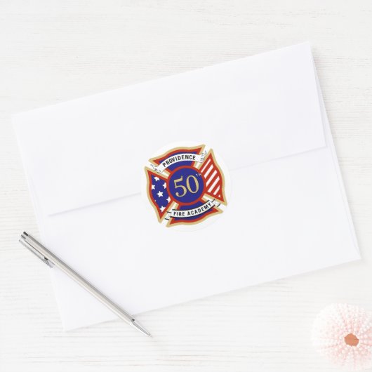 50e Academie Ronde Sticker (Envelop)