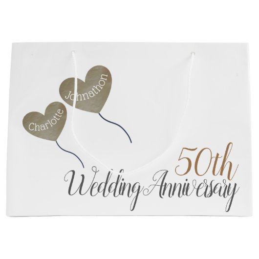 50e ballon van het gouden Jubileum Groot Cadeauzakje (Voorkant)