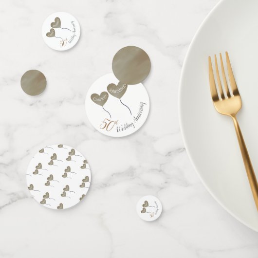 50e ballon voor het Jubileum van de Golden Wedding Confetti (Groep)