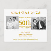 50E BEWAAR DE DATUM AANKONDIGINGSKAART (Voorkant)