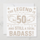 50e Birthday Badass Kaart (Voorkant)