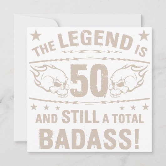 50e Birthday Badass Kaart (Voorkant)