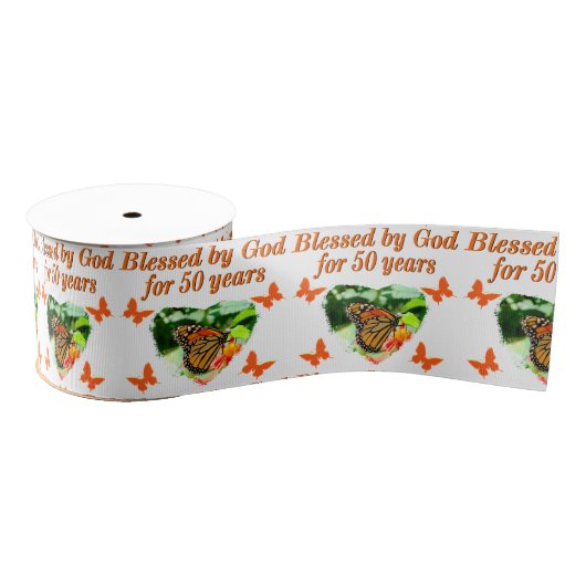 50E BIRTHDAY-BUTTERFLY GROSGRAIN LINT (Spoel)