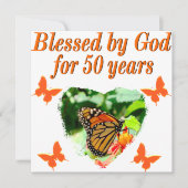 50E BIRTHDAY-BUTTERFLY KAART (Voorkant)