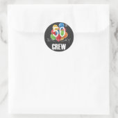50e Birthday Crew 50 Party Crew Group Ronde Sticker (Tas)