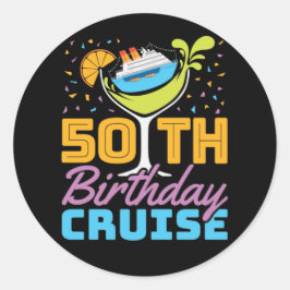 50e Birthday Cruise Ronde Sticker