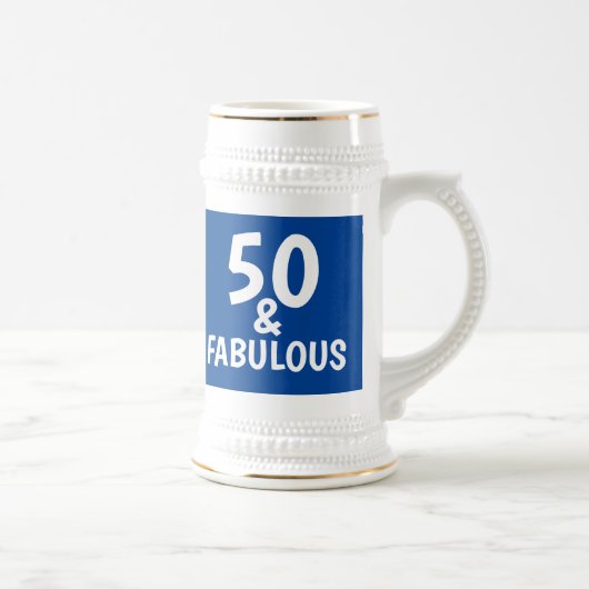 50E BIRTHDAY FABULOUS 50 BEER STEIN BIERPUL (Rechts)