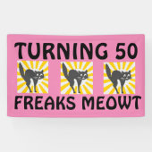 50E BIRTHDAY FUNNY CAT BANNER (Horizontaal)