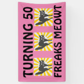 50E BIRTHDAY FUNNY CAT BANNER (Verticaal)