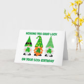 **50e** BIRTHDAY-HUMOR VAN GNOMES-Kaart Kaart (Gele Bloem)