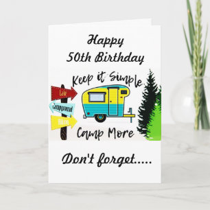 *50e BIRTHDAY* NAAR MIJN FAV CAMPER Kaart