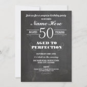 50E BIRTHDAY PARTY CHALKBOARD SURPRISE INVITE KAART (Voorkant)