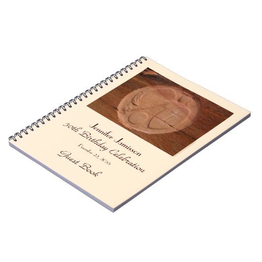 50e Birthday Party Guest Book, Angel in the Rocks Notitieboek (Linkerzijde)