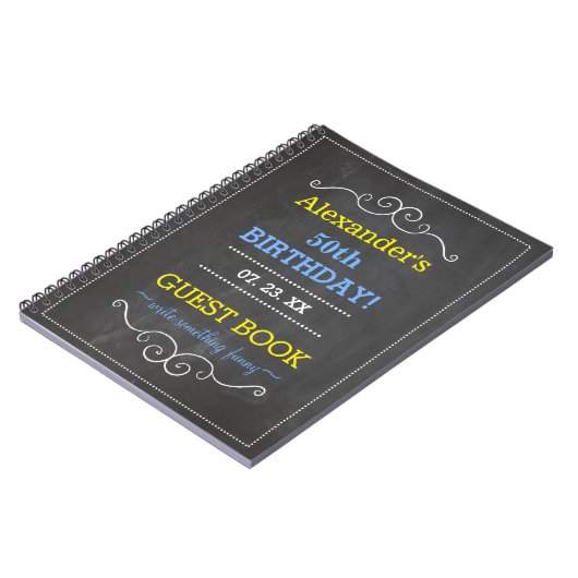 50e Birthday Party Guest Book- Notitieboek (Linkerzijde)