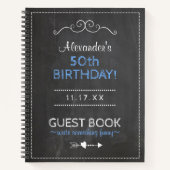 50e Birthday Party Guest Book Personalized | Notitieboek (Voorkant)