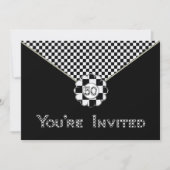 50E BIRTHDAY PARTY INVITATION - BLK/WHT ENVELOPE KAART (Voorkant)