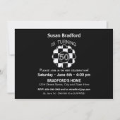 50E BIRTHDAY PARTY INVITATION - BLK/WHT ENVELOPE KAART (Achterkant)