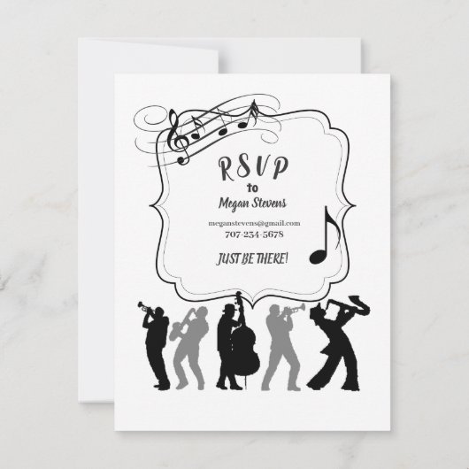 50e Birthday Record Musical Instruments Party Kaart (Achterkant)