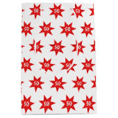 50e Birthday Red Star Medium Cadeauzakje (Voorkant)