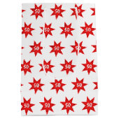 50e Birthday Red Star Medium Cadeauzakje (Achterkant)