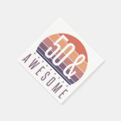 50e Birthday Retro Sunset Servet (Hoek)